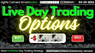 4/23 LIVE DAY TRADING SPY OPTIONS | -26% LOSS FIRST RED DAY | PRICE ACTION TRADING STRATEGY | TSLA