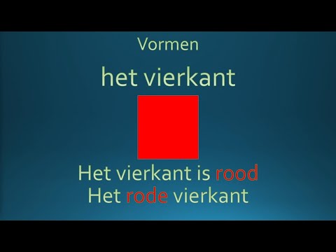 Les 11: Kleuren en vormen #learndutch #nederlandsleren #nt2