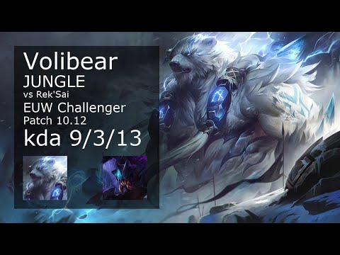 Volibear Jungle vs Rek'Sai - EUW Challenger 9/3/13 Patch 10.12 Gameplay