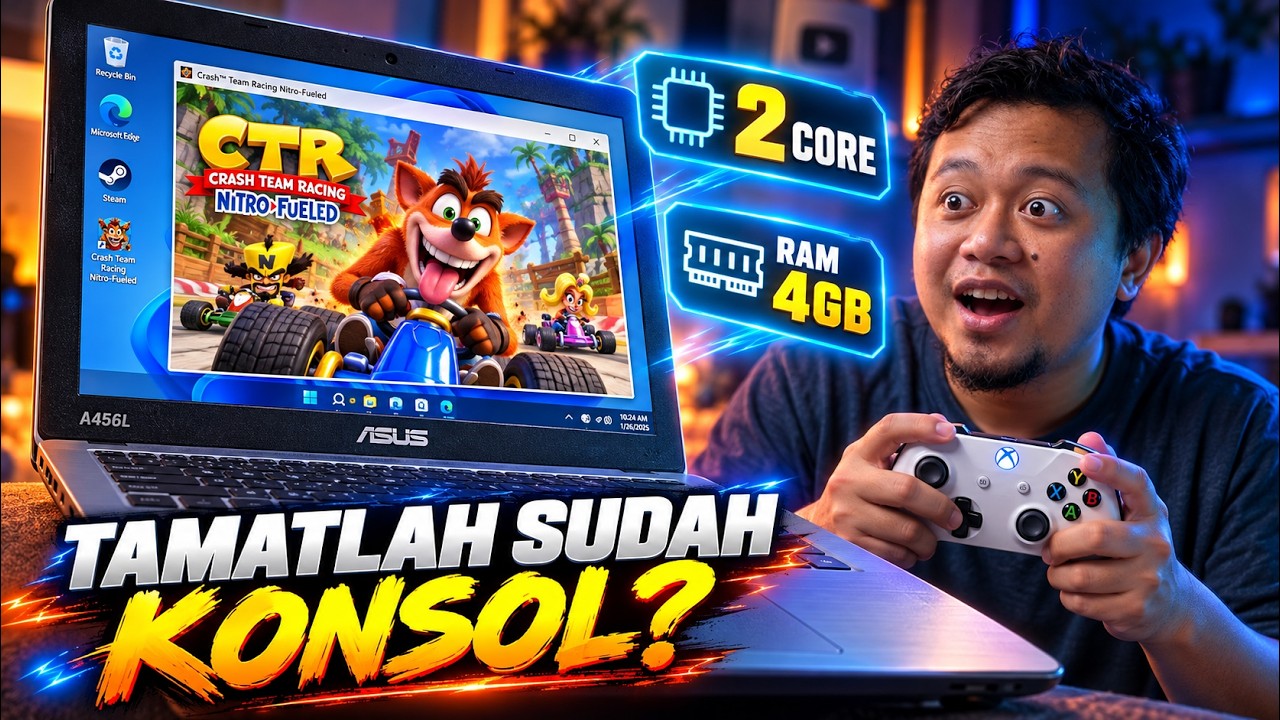 Game PS4 Bisa Dimainkan  Di LAPTOP KENTANG Dual Core RAM 4GB WADUH