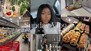 PRODUCTIVE SUNDAY♡ Sushi Date, Running errands, Cleaning + Gym and Worship