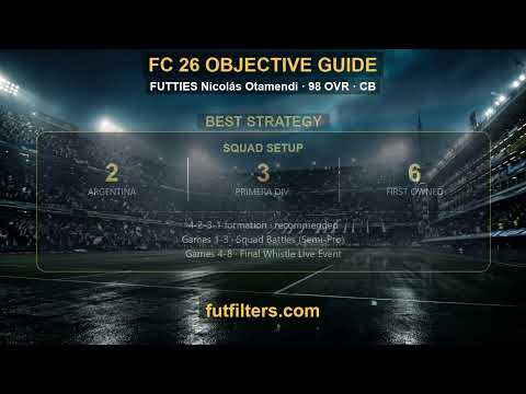 FUTTIES Nicolas Otamendi 98 OBJECTIVE GUIDE - Full FC 26 Requirements & Rewards #preseason #fut27