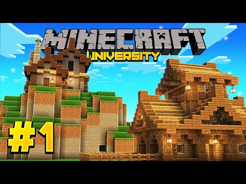 WE BUILD OUR HOUSES | MINECRAFT FTB UNIVERSITY #1