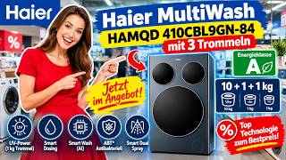Waschmaschine 12 kg: Haier MultiWash HAMQD 410CBL9GN-84 mit 3 Trommeln im Test!