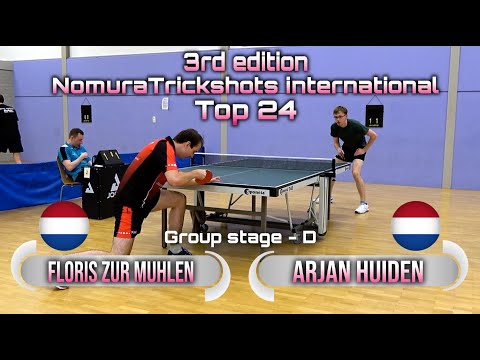 Top 24 Group D Floris Zur Muhlen vs Arjan Huiden - Nomuratrickshots international #tabletennis