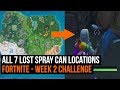 All 7 lost spraycan locations - Fortnite season 10 week 2 challenge
