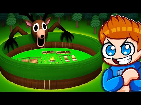 I built the SAFEST BASE to SURVIVE 100 NIGHTS 🌙 IN THE FOREST in Roblox!