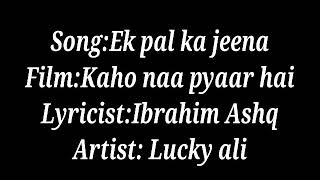 Download lagu Ek pal ka jeena with lyrics | Kaho naa pyaar hai | Hritik roshan | Amisha patel mp3 Download lagu Ek pal ka jeena with lyrics | Kaho naa pyaar hai | Hritik roshan | Amisha patel mp3