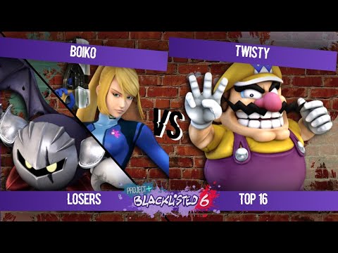 Blacklisted 6 Top 16 - Boiko (Zero Suit Samus, Meta Knight) vs Twisty (Wario)
