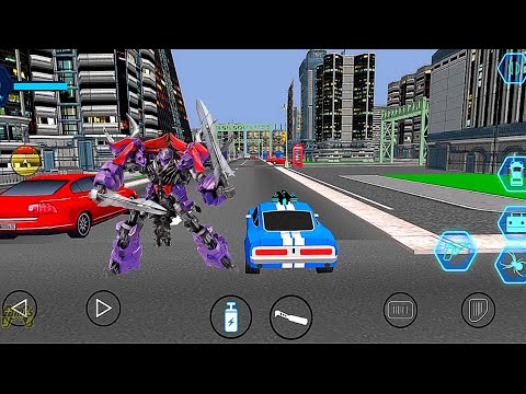 Car Robot Spider Transformer: Muscle Car Robot Transform Game - Android Gameplay