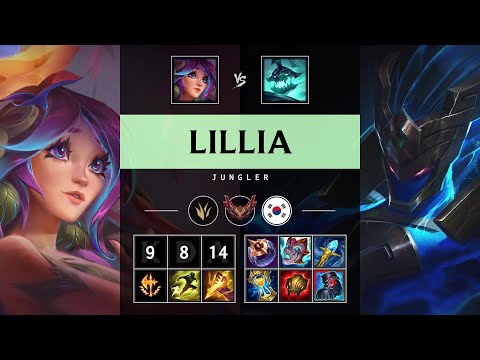 Lillia Jungle vs Hecarim - KR Grandmaster Patch 25.21
