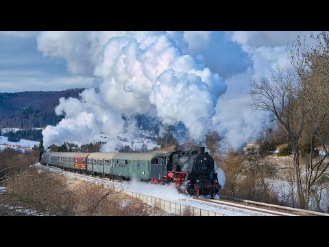 58 311 + 97 501 bezwingen die Burladinger Steige . EFZ - Dreikönigsdampf 04.01.2026