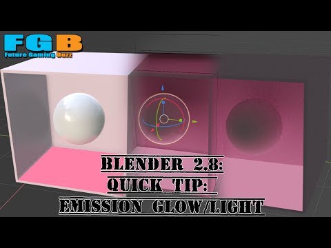 Blender 2.8 quicktip: Emissions Surface, glow or light