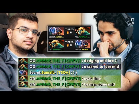 KING SumaiL Dodging AMMAR in Mid Lane? - "Next time, Be a Man" DOTA 2
