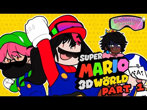 This game is about screaming! - Super Mario 3D World - 4 player Co-op - Part 1