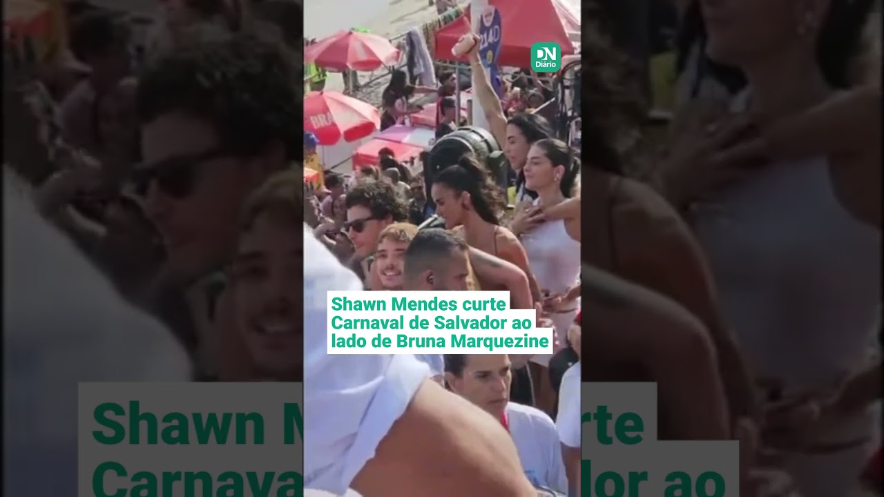 Imagem da notícia Shawn Mendes e Bruna Marquezine são flagrados aos beijos no meio da pipoca no bloco de Ivete Sangalo