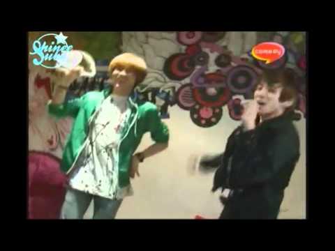 Key and Taemin singing and dancing to "Diva" by After School [HD]