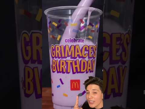 Trying the Grimace shake! Grimace’a birthday #shorts #tiktokviral #meyzileyoutubeshorts