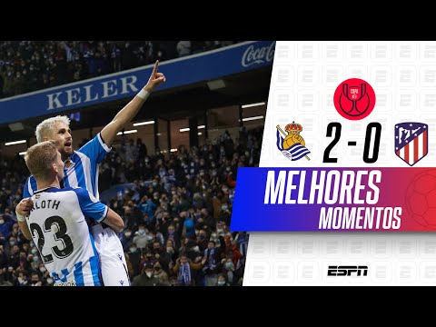 BRASILEIRO FALHA FEIO, ATLETICO DE MADRID LEVA 2 A 0 DA REAL SOCIEDAD E ESTÁ FORA DA COPA DO REI