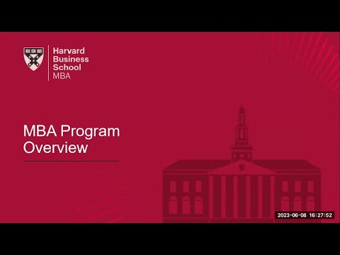 MBA Program Overview