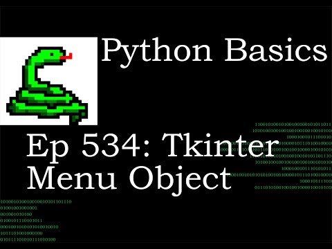 Python Basics Tutorial Tkinter Menu