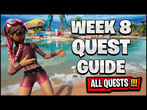 Week 8 Fortnite Challenge Guide (ALL QUESTS!)