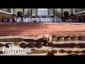 Two tonnes of mascarpone and 19,000 eggs: chefs make world's longest tiramisu