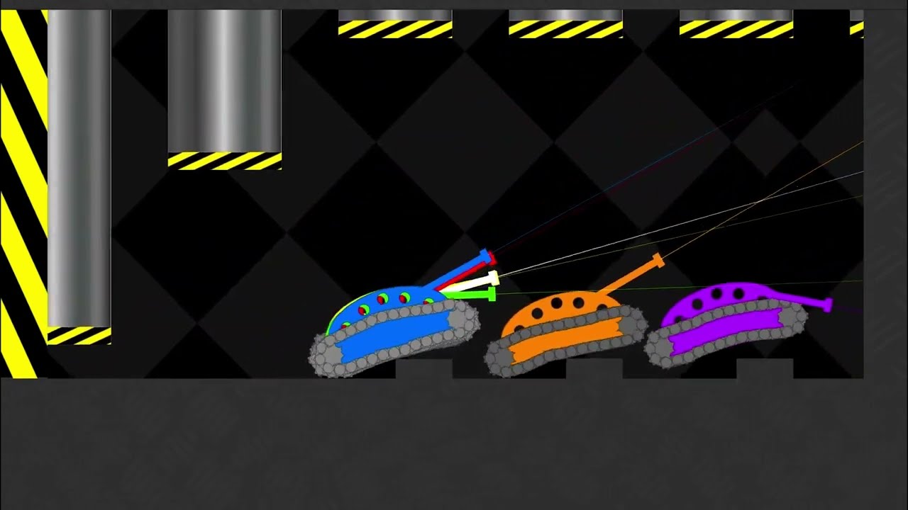 Tank Survival Race in Algodoo