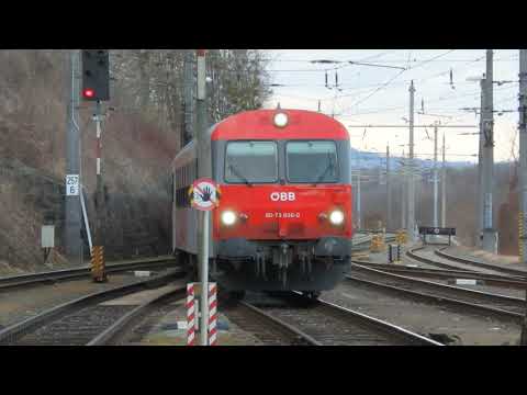 Betrieb im Bahnhof Spielfeld-Straß (Grenzbahnhof zu Slowenien) am 22.2.2019