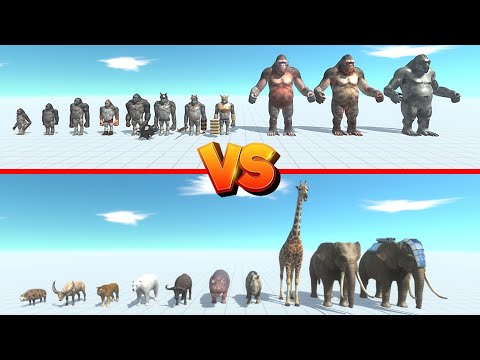 Goro The Giant Team Vs Elephant Team - Animal Revolt Battle Simulator