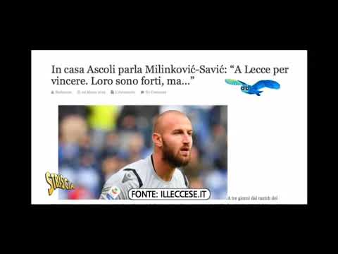 LECCE - ASCOLI 7 a 0 SU STRISCIA LO STRISCIONE DEL 25 MARZO 2019