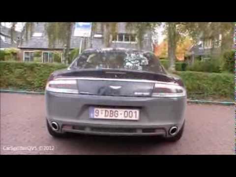 Aston Martin Rapide: Interior view, start up & revving!