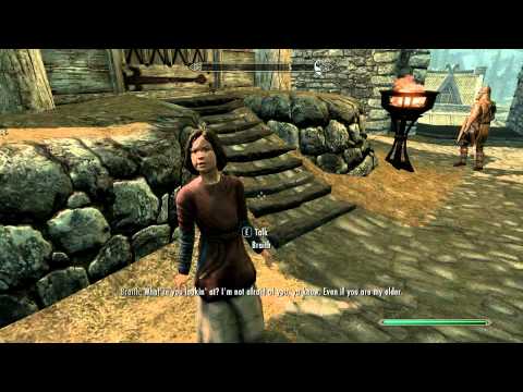 Skyrim: Convince Braith to stop bullying Lars (Not a walkthrough) [May contain spoilers]