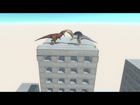 TREX vs UNITS FALLING CITY - Animal Revolt Battle Simulator