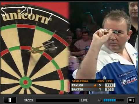 Phil Taylor vs Ronnie Baxter - 2009 Players Championship Semi Finals Part 3