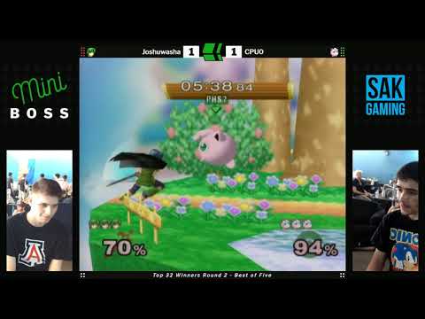 Mini Boss 5 SSBM Top 32 WR2 - Joshuwasha (Marth) vs CPU0 (Jigglypuff)
