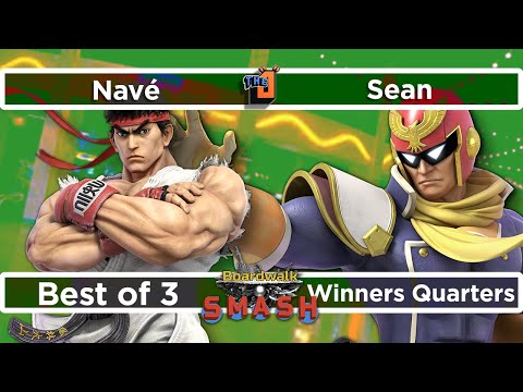 Sean (Captain Falcon) vs Nave (Ryu, Ice Climbers) Winners Quarters - Boardwalk Smash #33 - SSBU
