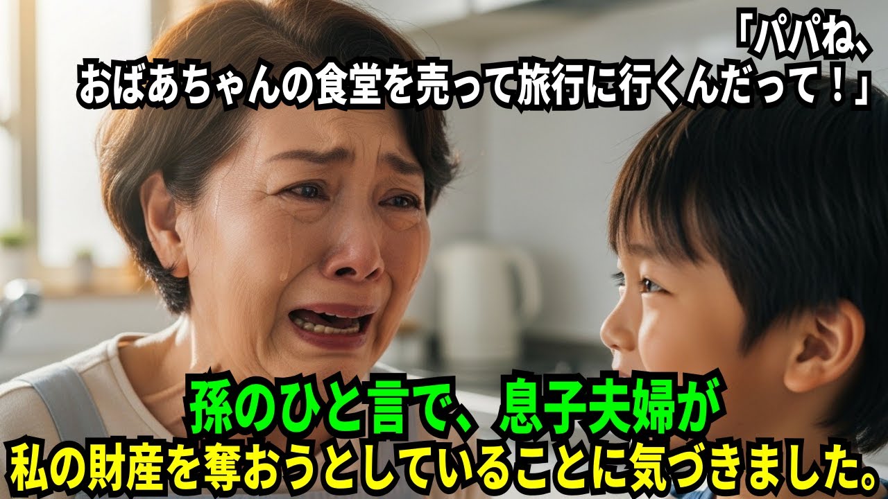 孫のひと言で、息子夫婦が私の財産を奪おうとしていることに気づきました。