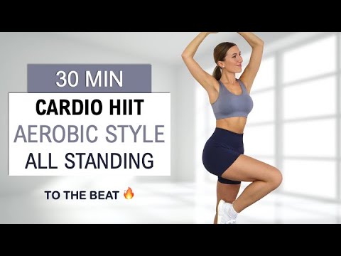 30 Min Cardio HIIT - Aerobic Style to the BEAT | All Standing | Powerful, Sweaty, Fun| No Repeat