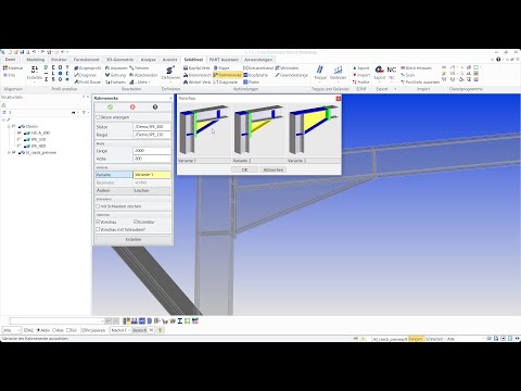 SolidSteel for PTC Creo Elements/Direct Modeling - Easy design of a fully detailed frame corner