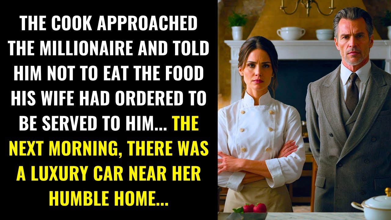 THE COOK WARNED THE MILLIONAIRE ABOUT THE FOOD... THE NEXT DAY, A LUXURY CAR WAS WAITING FOR HER...