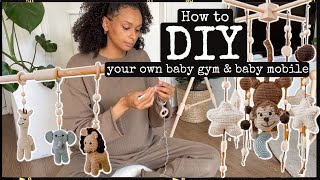 How to DIY Woven Baby Play Gym & Baby Mobile | Easy Handmade Montessori Toys | Nesting Vlog
