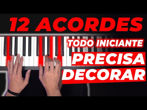 12 Acordes no Teclado para Iniciante (dá pra tocar VÁRIAS MÚSICAS)