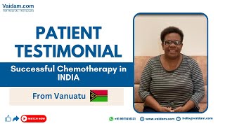 Sra. Meliana, de Vanuatu, recebe quimioterapia na Índia