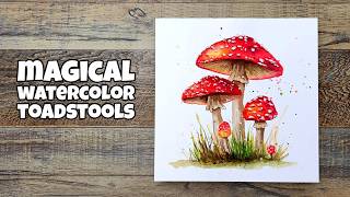 Watercolor for Beginners 🍄 Paint Cute Red Mushrooms Step by Step | Easy Watercolor Tutorial