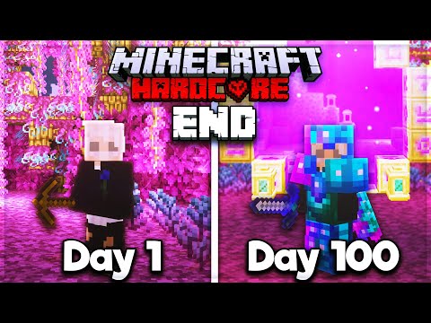 I Survived 100 Days of HARDCORE Minecraft in the END ONLY...