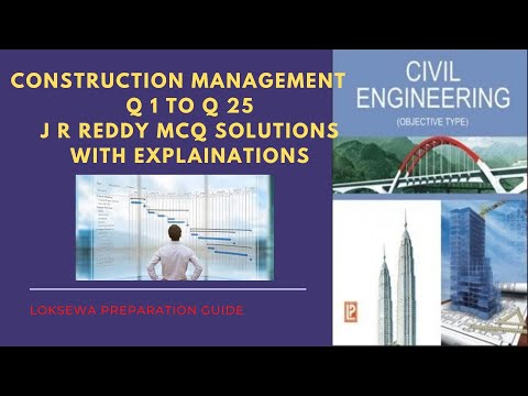 Construction Management | PART 1| J R Reddy | MCQ solution with explanation in detail | PSC