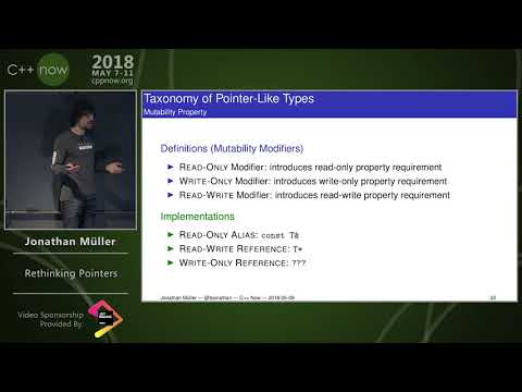 C++Now 2018: Jonathan Müller “Rethinking Pointers”