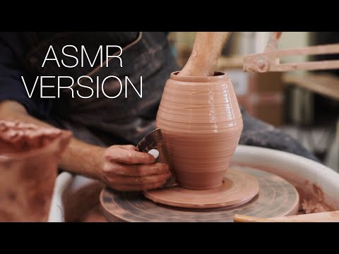 Throwing and Trimming an Angular Lidded Stoneware Jar — ASMR Version