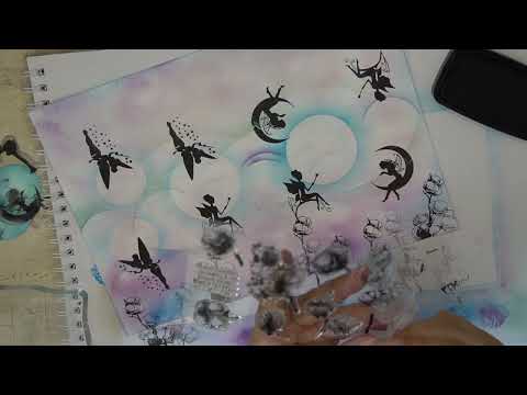 Mit Einem DIN A4 Blatt 8 Kartenaufleger gezaubert mit Stempel von Tedi.